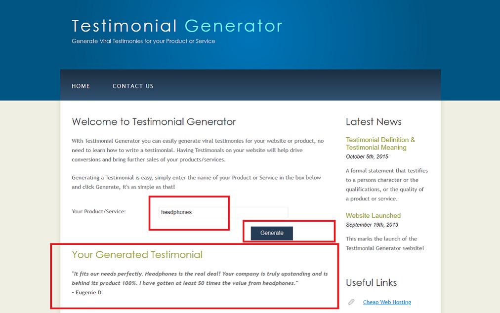 fake testimonial generator software