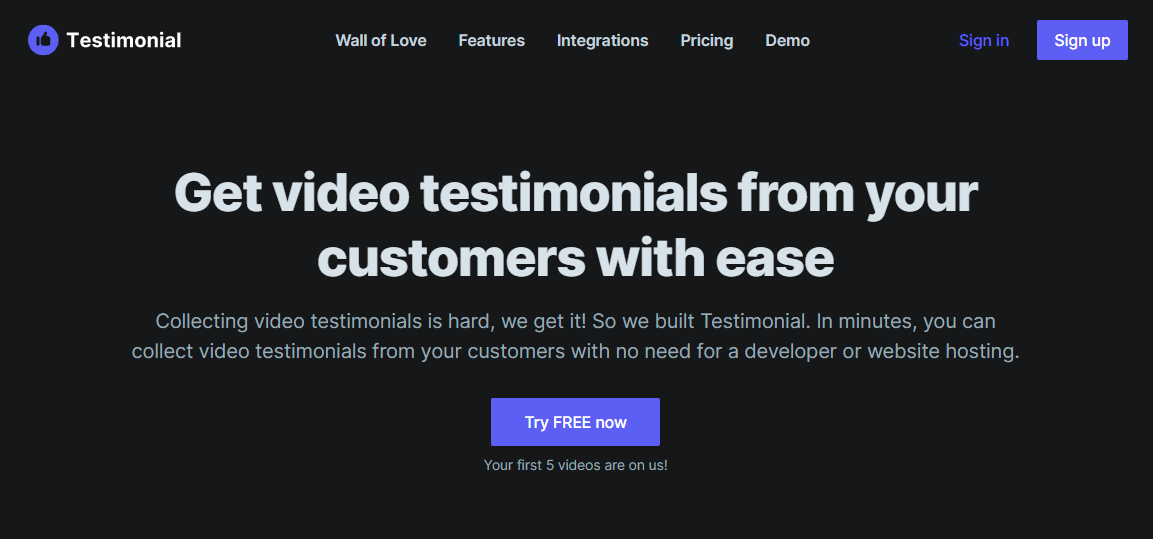 testimonial service for video testimonials