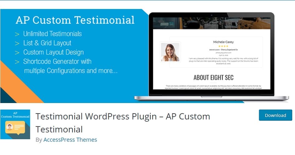 ap custom testimonial plugin 