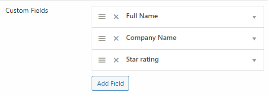 Star rating field
