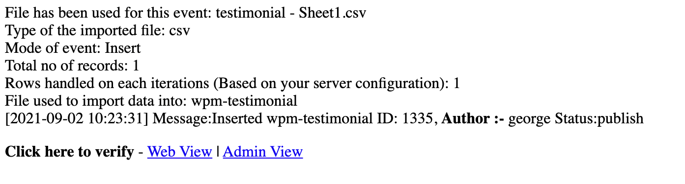 import testimonials from CSV file